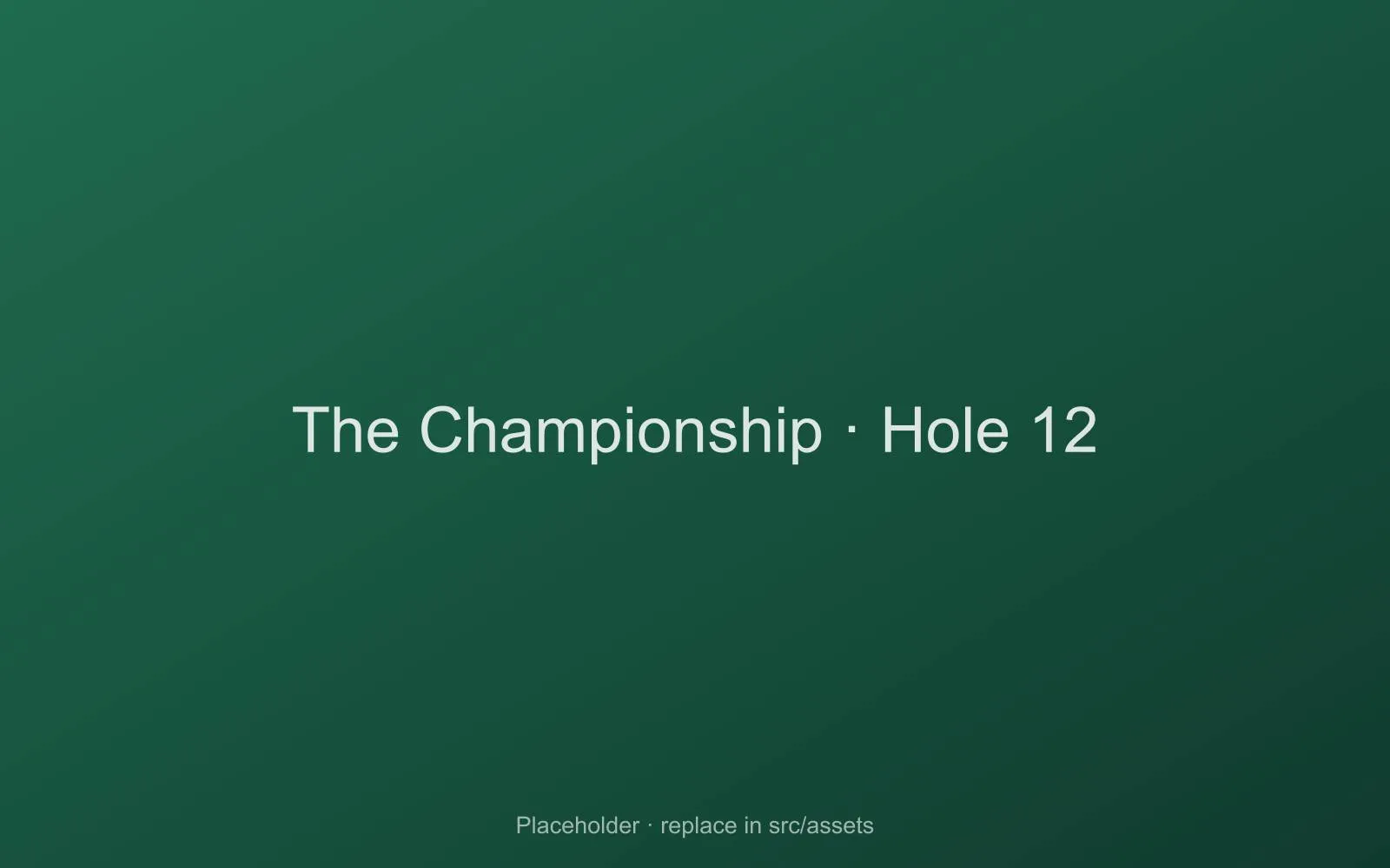 Peninsula green on the 18th hole of The Championship