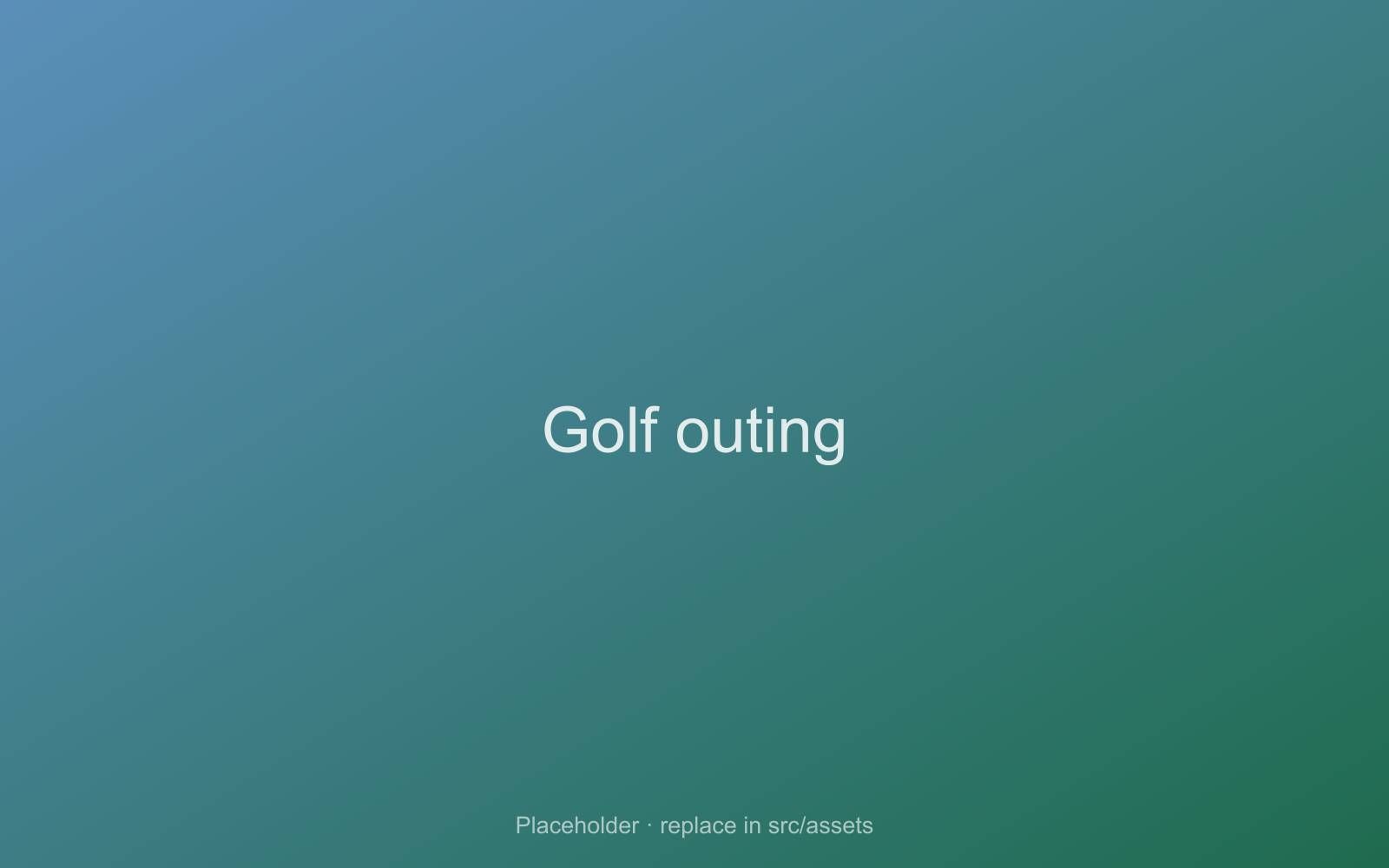 Golfers gathered for an outing