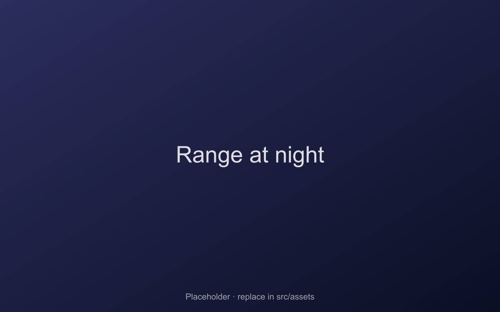 Lit driving range bays at night