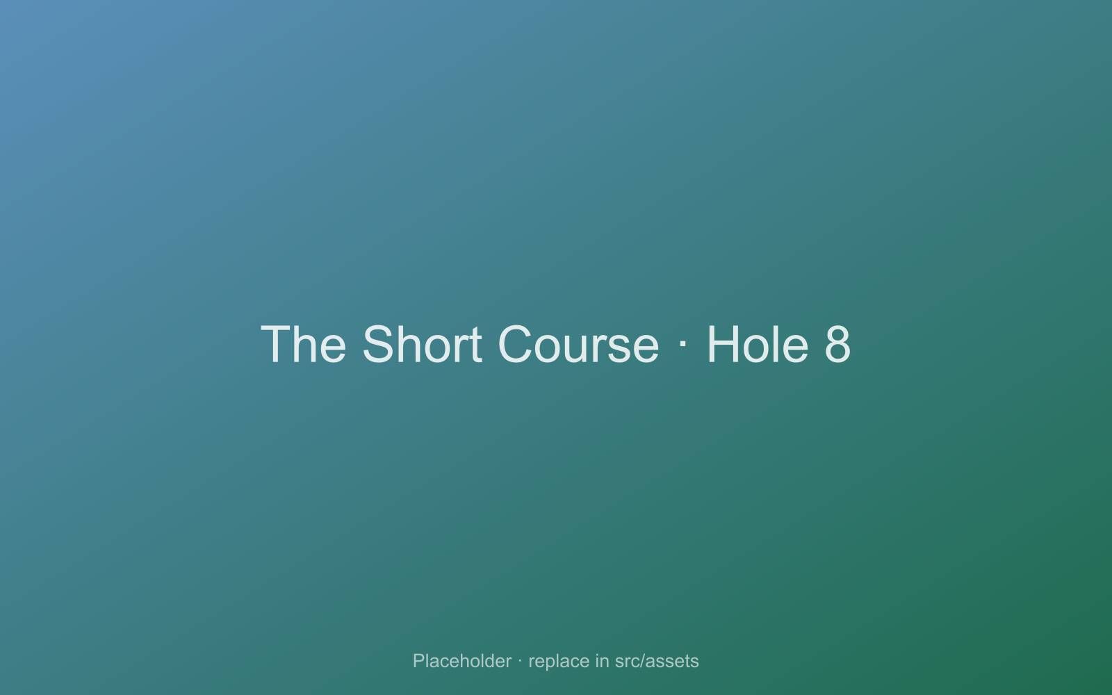 Par-3 green on hole 8 of The Short Course